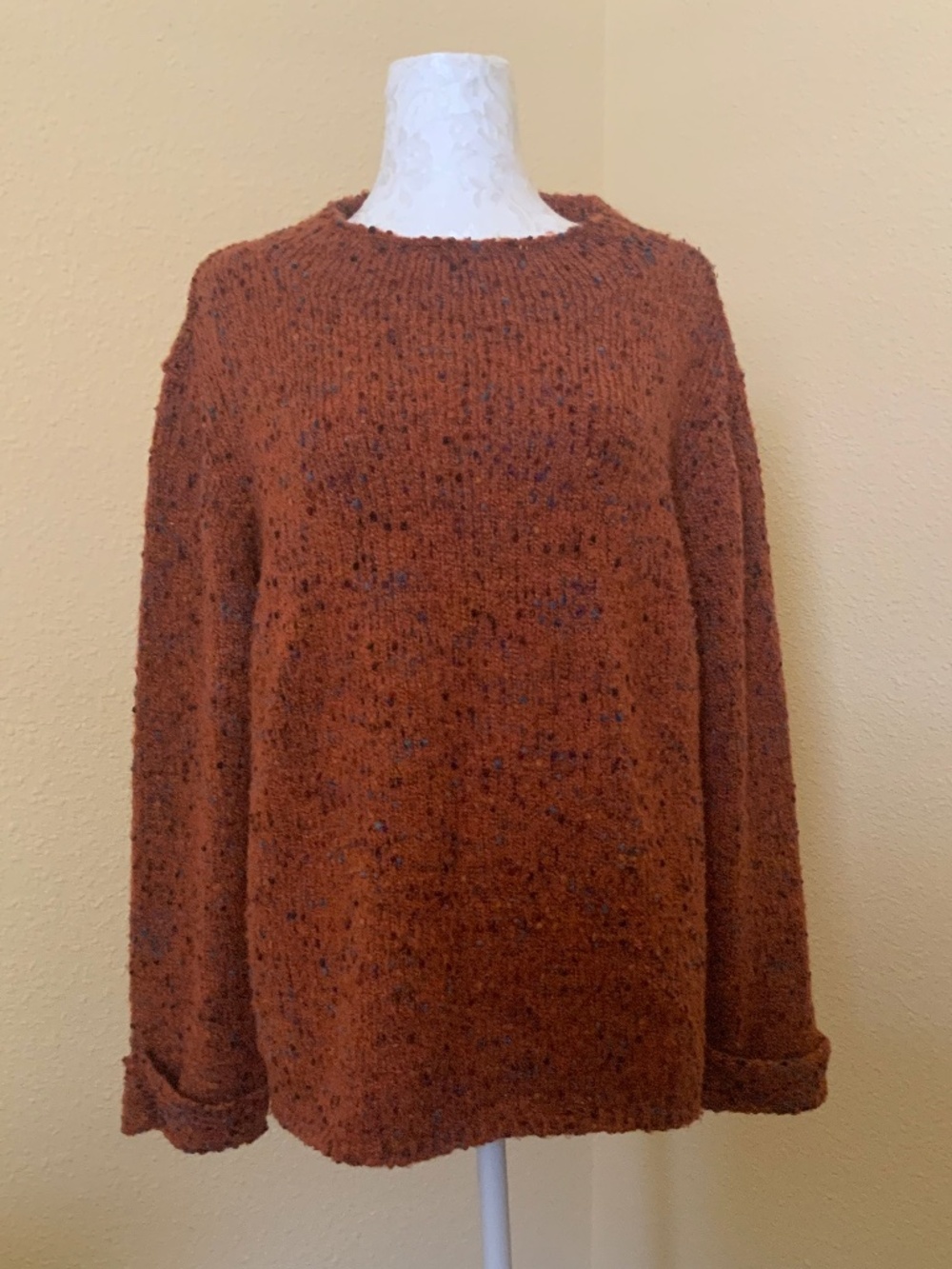 Habitat Rust Colored Textured sweater Fall Staple
